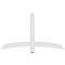 Ekena Millwork Bellingham Architectural Grade PVC Gable Bracket, 60"W x 35"H x 4"D x 4"F, 14/12 Pitch GBP060X35X0404BEL00 - alternate 4